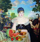 Boris Kustodiev The Merchants Wife oil painting on canvas